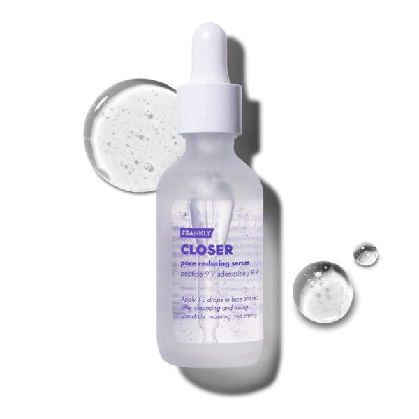 FRANKLY Closer Serum Jumbo | Pore Minimizer Serum | 9 Peptides, Vegan Collagen, Adenosine, PHA | Korean Pore Minimizer for Glass Skin, Anti-Aging, Hydration, Elasticity | 2.03 fl oz