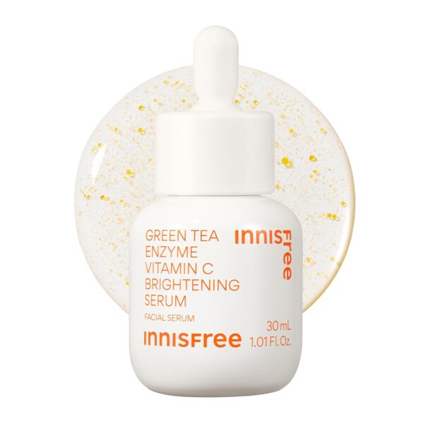 innisfree Green Tea Enzyme Vitamin C Serum for Dark Spot Fading, Korean Face Serum for Glow and Radiance